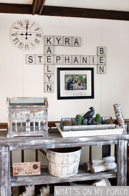 Make your own Scrabble style letter tiles for your family names