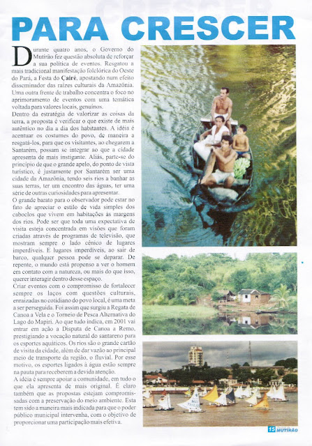 Revista do MUTIRÃO – Santarém festeja seus 340 anos