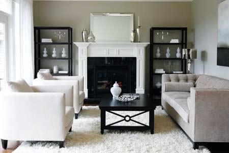 Living Room Design Black And White