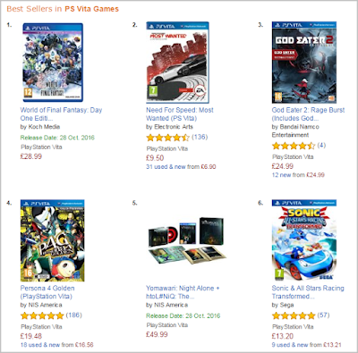 Amazon UK Vita chart