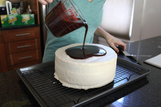 Chocolate-coffee layer cake