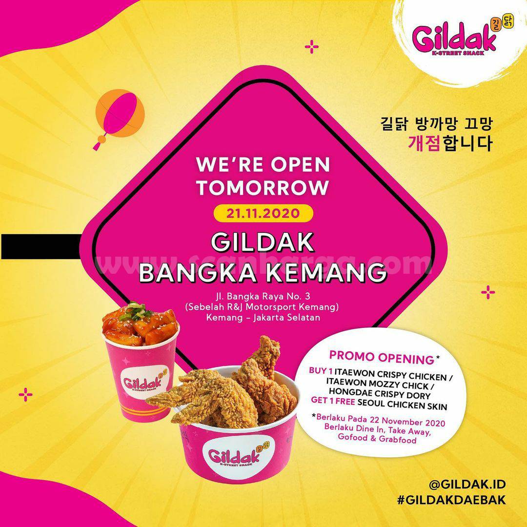 Gildak Bangka Kemang Opening Promo Buy 1 Get 1 Free