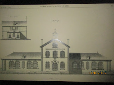 Plan d'un bâtiment d'école de la Mine par Hyppolite Goichot et Jean-Philippe Suisse (collection écomusée)