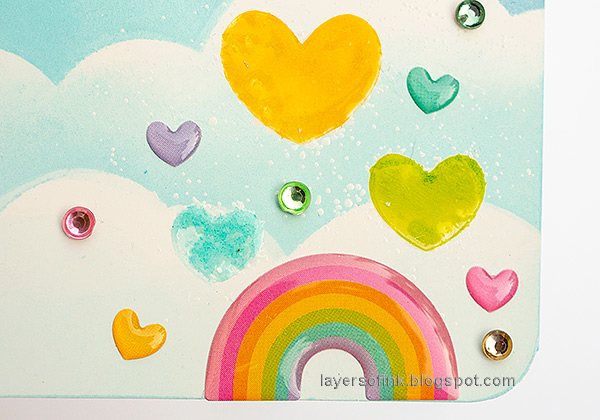 Layers of ink - Rainbow Artist Trading Cards Tutorial by Anna-Karin Evaldsson.