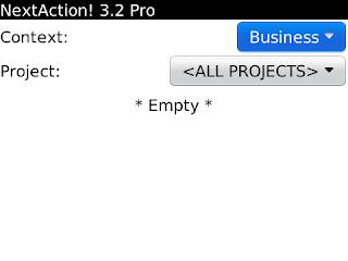 NextAction! Professional Edition v3.2.3 for BlackBerry