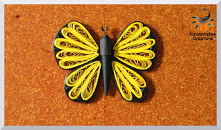 kalanirmitee: Paper quilling-quilled butterfly- quilled butterfly tutorial-quilling ideas