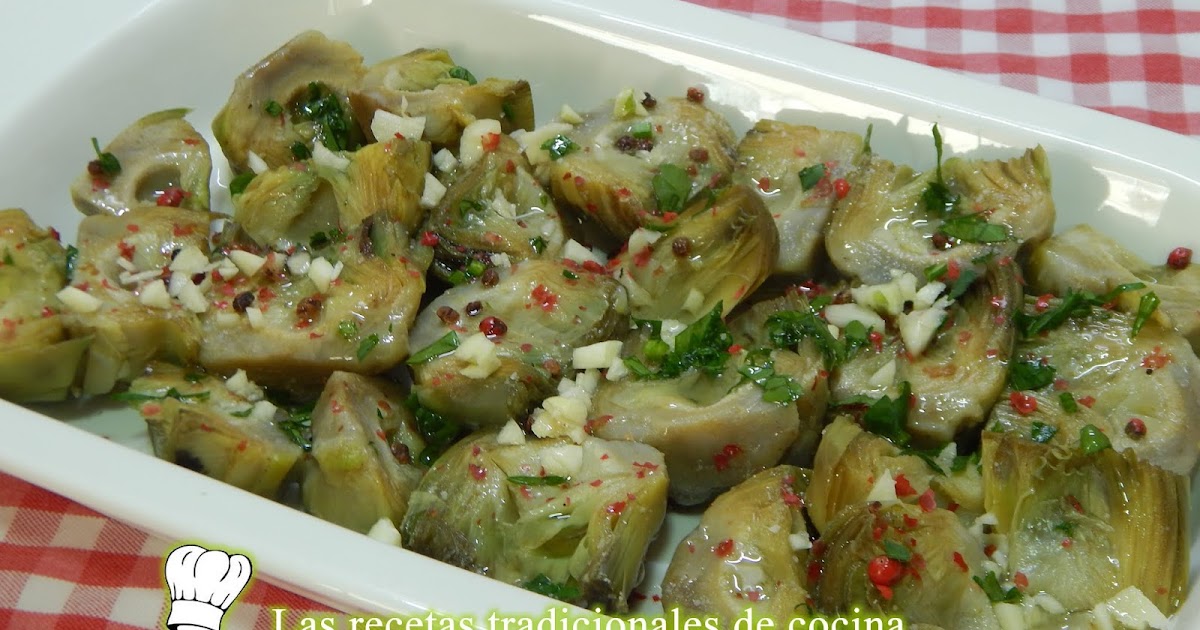 Cómo hacer alcachofas aliñadas recetas fácil - Recetas de ...