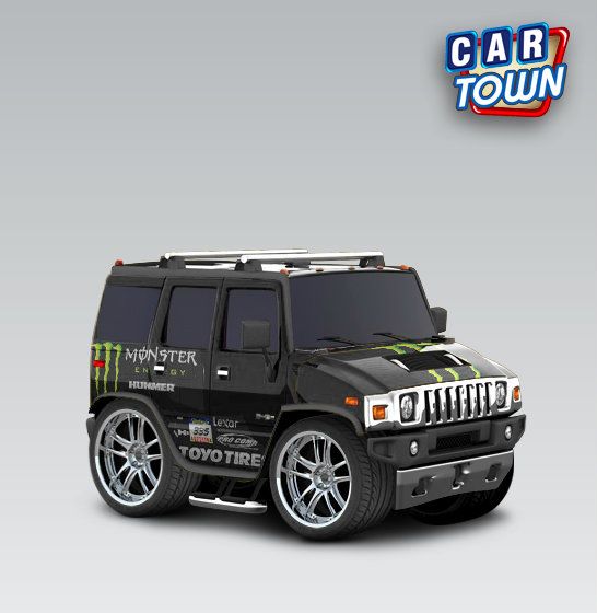 Hummer H2 2008 Monster Energy custom cartown skin