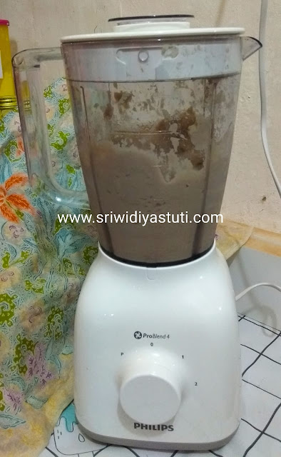 Jamur tiram  kukus diblender