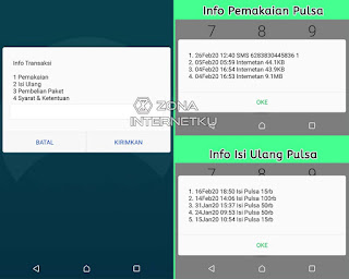 Cara Cek Riwayat Transaksi Dan Pemakaian Pulsa Axis Melalui Dial Up Nomor USSD