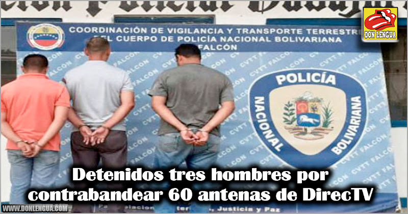 Detenidos tres hombres por contrabandear 60 antenas de DirecTV