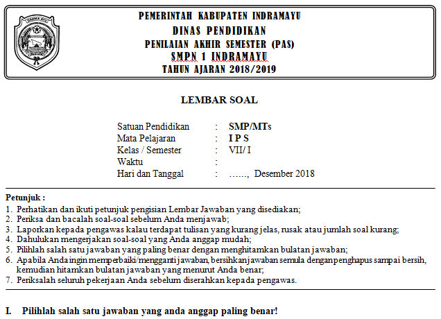 Contoh Soal Hots Penjaskes Smp Peranti Guru