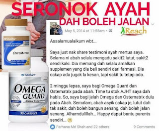 Kelebihan & Testimoni Omega Guard Shaklee Untuk Sakit Sendi