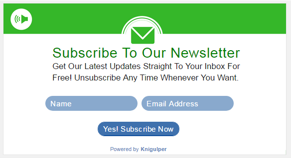  Horizontal Email Subscribe Widget for Blogger