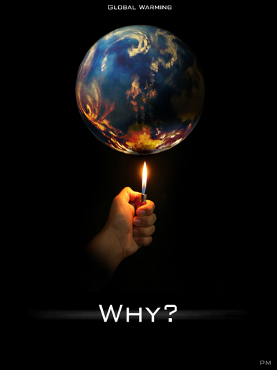 15 Contoh Gambar Desain Poster Lingkungan "Global Warming 