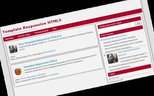 Demo Template Blogspot Responsive HTML5