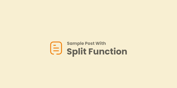 Split Post - Split Article Into Several Pages