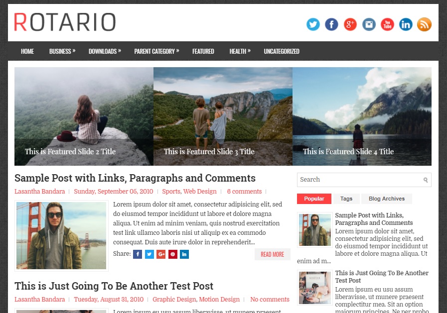 Rotario Blogger template