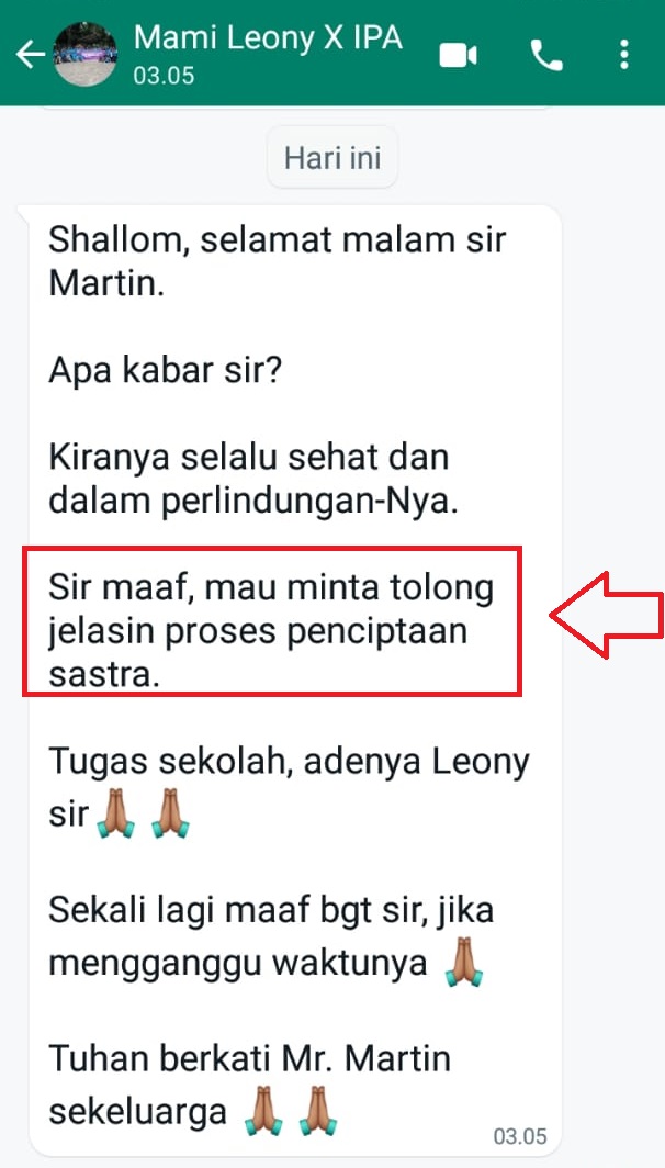 Bagaimana Proses Penciptaan Karya Sastra Sir Martin?