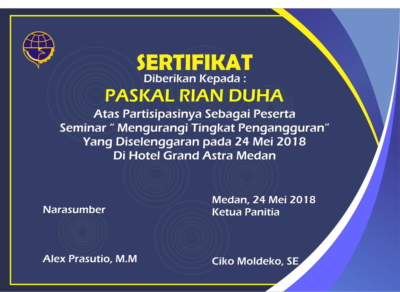  Download  Desain  Sertifikat Seminar Elegan 6 Format CDR  dan 