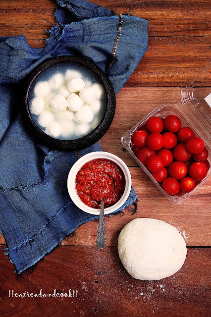 how to make Cherry Tomato Pizza Margherita recipe and preparation