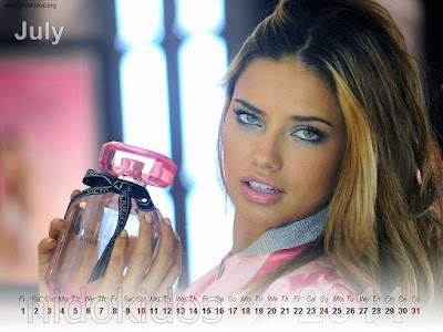 New Year 2011 Calendar, Adriana Lima Desktop Wallpapers