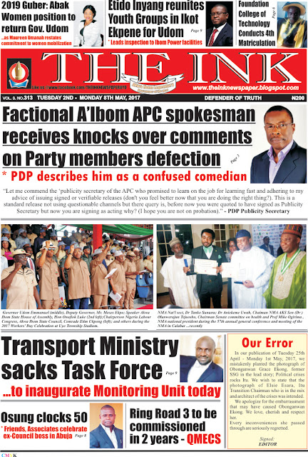 Latest Edition of THE INk NEWSPAPER, Uyo, Akwa Ibom State