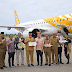 Gubernur Mahyeldi Sambut Penerbangan Perdana Rute Padang-Singapura Bersama Scoot Airlines