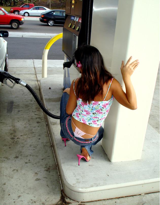 gas pump girls. leslie king gas pump girls.