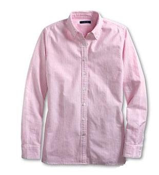 Watermelon Sorbet Washed Oxford Stripe Shirt