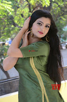 Akshitha cute beauty in Green Salwar at Satya Gang Movie Audio Success meet ~  Exclusive Galleries 040.jpg