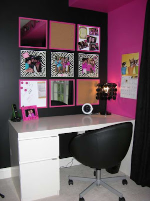 Decorating Bedrooms with Black White and Pink Colors