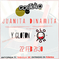 Concierto de Juanita Dinamita y Glotón en Costello Club