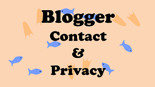 blogger contact and privacy