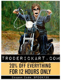 20%off Coupon code Spooky20 at troderickart.com