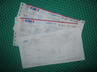 bukti kuitansi pengiriman traveling outdoor ceria