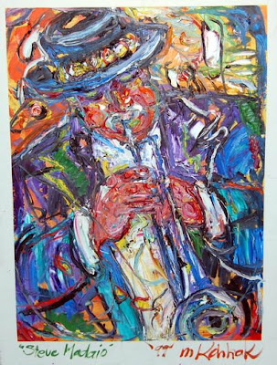 Semi Abstract Painting Of Trumpet Player