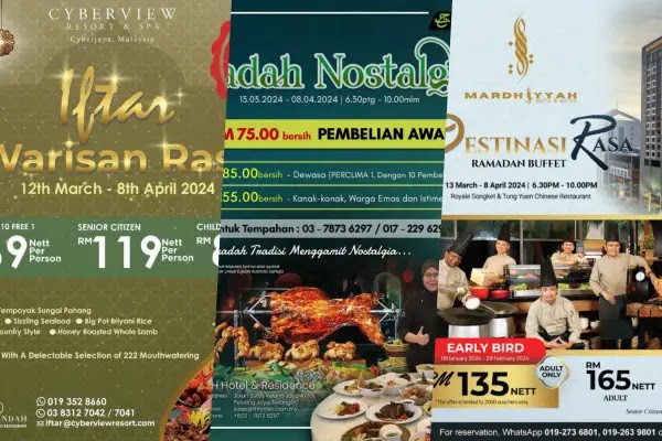 Senarai Harga Buffet ramadhan 2024 di Selangor
