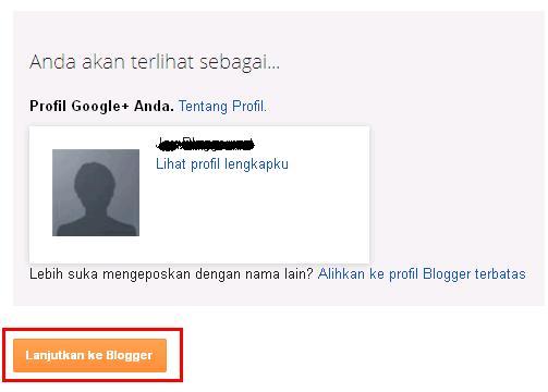 konfirmasi profil blogger