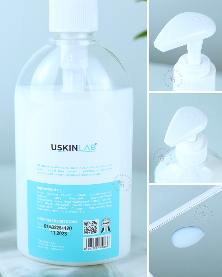 Review USkinlab Body Soap Moisture Brightening Collagen