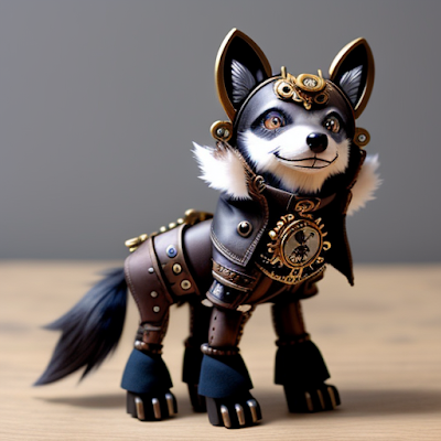 Steampunk Wolf Statue Miniature 3D amazingwallpapersa blogspot com (18)