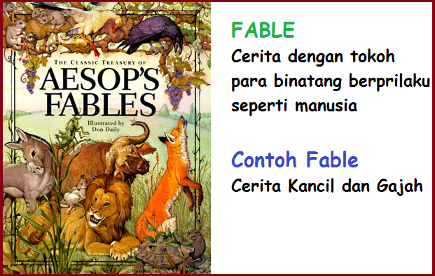 9 CONTOH NARRATIVE TEXT FABLE LENGKAP ARTI DAN GENERIC 