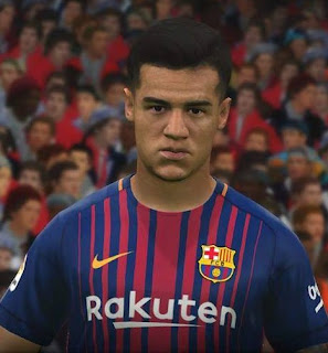 PES 2017 Faces Philippe Coutinho by FaceEditor Jefferson_SF