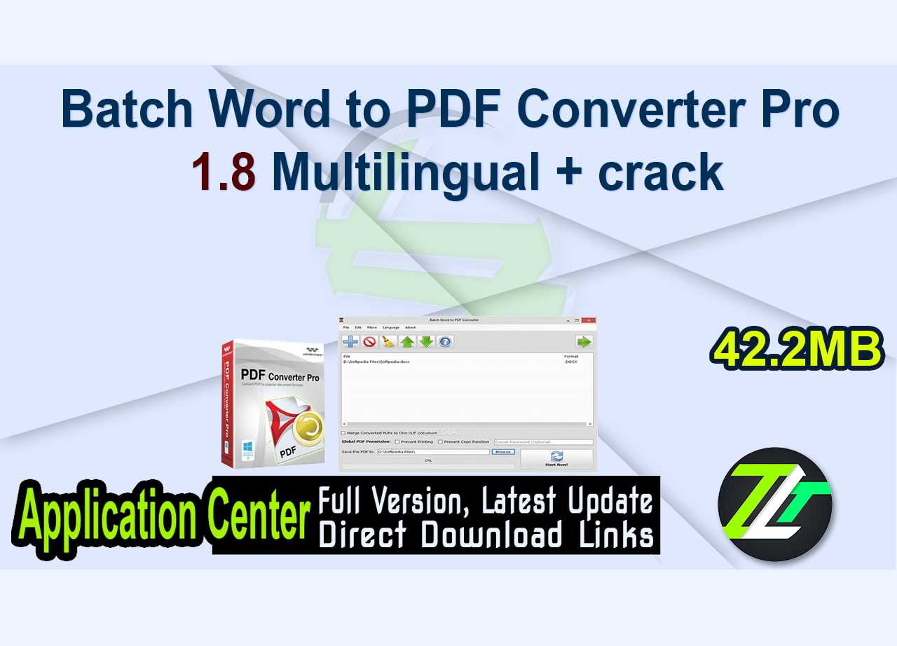 Batch Word to PDF Converter Pro 1.8 Multilingual + crack