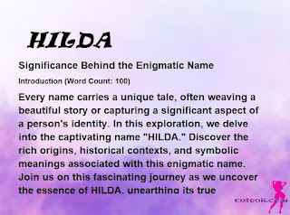 meaning of the name "HILDA"