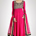 Exquisite Anarkali Frocks-Churidar Salwar Kameez Dress 2014 with Gotazari Latest Fashionable Suits for Girls