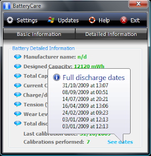 Saving Battery With BatteryCare 0.9 full discharge