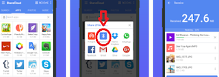 ShareCloud - Cara mengirim aplikasi / game android lewat bluethoot