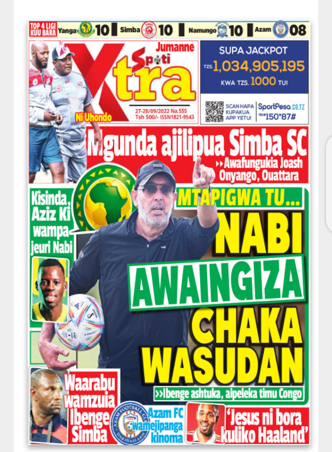 MAGAZETI ya Tanzania Leo Jumanne September 27 2022