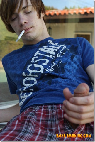 boys smoking - Shy chainsmoking twink Ashton